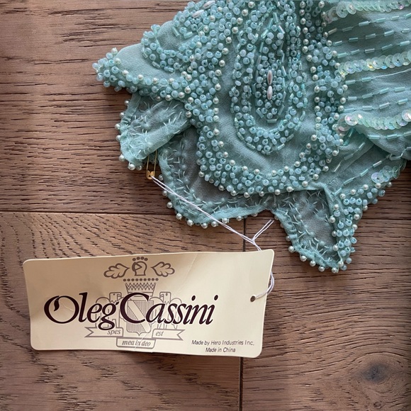 Vintage Oleg Cassini Beaded Top - size 8 / Medium - Picture 2 of 10